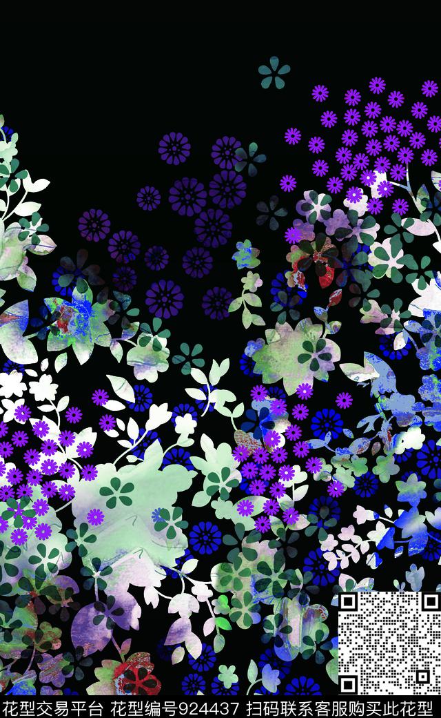 数码华亿平台小碎花抽象数码印花华亿平台下载（图片编号: 924437） - 瓦栏（Walan）