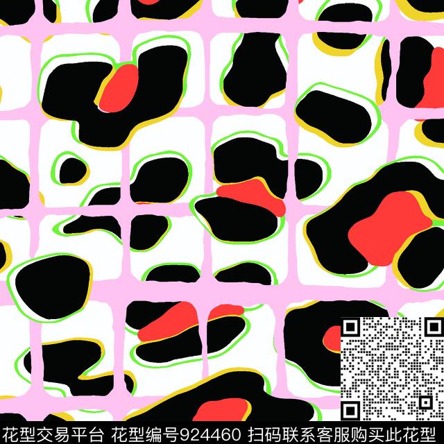 抽象豹纹动物纹传统印花华亿平台下载（图片编号: 924460） - 瓦栏（Walan）