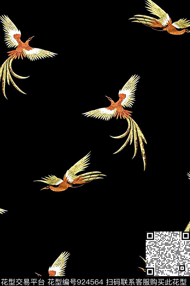 鸟潮牌绣花华亿平台数码印花华亿平台下载（图片编号: 924564） - 瓦栏（Walan）