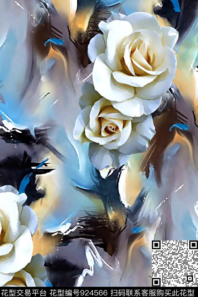 花卉女装泳装数码印花华亿平台下载（图片编号: 924566） - 瓦栏（Walan）