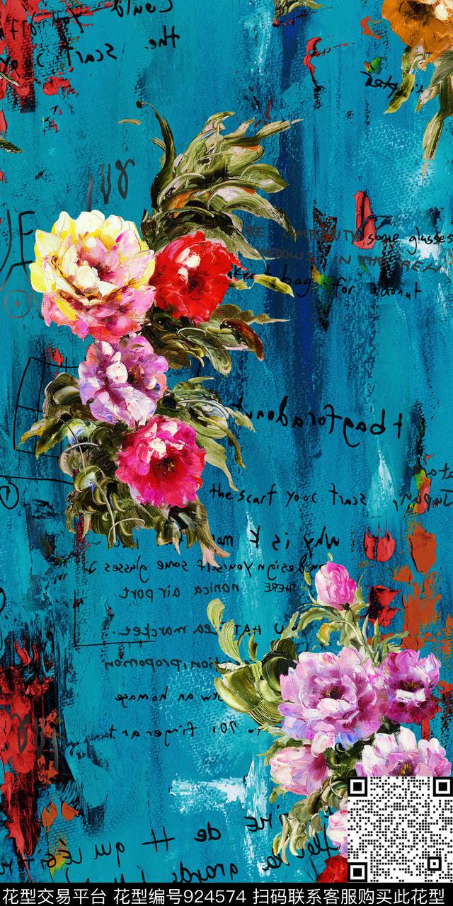 老年花炫彩中老年数码印花华亿平台下载（图片编号: 924574） - 瓦栏（Walan）