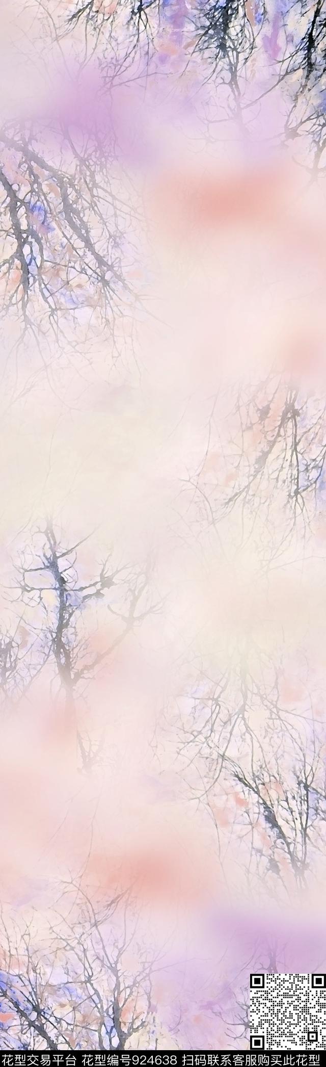 植物围巾花卉数码印花华亿平台下载（图片编号: 924638） - 瓦栏（Walan）