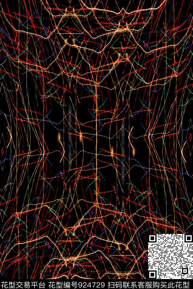 闪电条纹电线条纹细条纹数码印花华亿平台下载（图片编号: 924729） - 瓦栏（Walan）