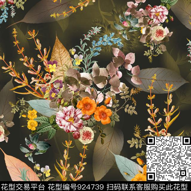 老年花炫彩数码华亿平台数码印花华亿平台下载（图片编号: 924739） - 瓦栏（Walan）