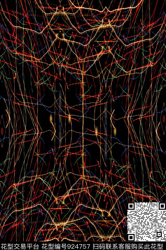 闪电条纹电线条纹细条纹数码印花华亿平台下载（图片编号: 924757） - 瓦栏（Walan）