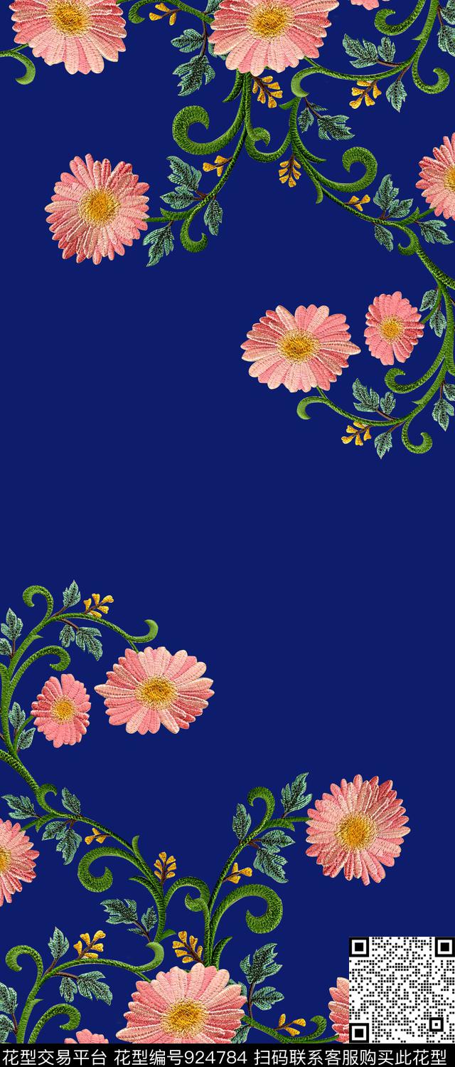 花卉植物趣味数码印花华亿平台下载（图片编号: 924784） - 瓦栏（Walan）