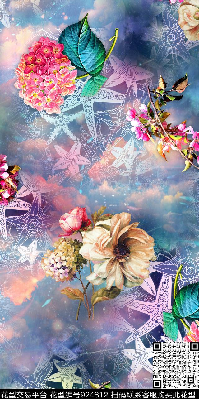 老年花炫彩中老年数码印花华亿平台下载（图片编号: 924812） - 瓦栏（Walan）