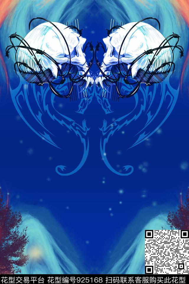 男装抽象星空数码印花华亿平台下载（图片编号: 925168） - 瓦栏（Walan）