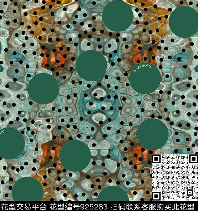 波点朦胧花卉黑白点数码印花华亿平台下载（图片编号: 925283） - 瓦栏（Walan）