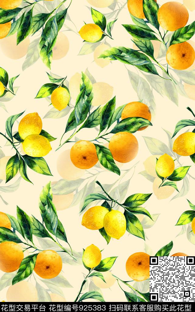 花卉绿植树叶大牌风数码印花华亿平台下载（图片编号: 925383） - 瓦栏（Walan）