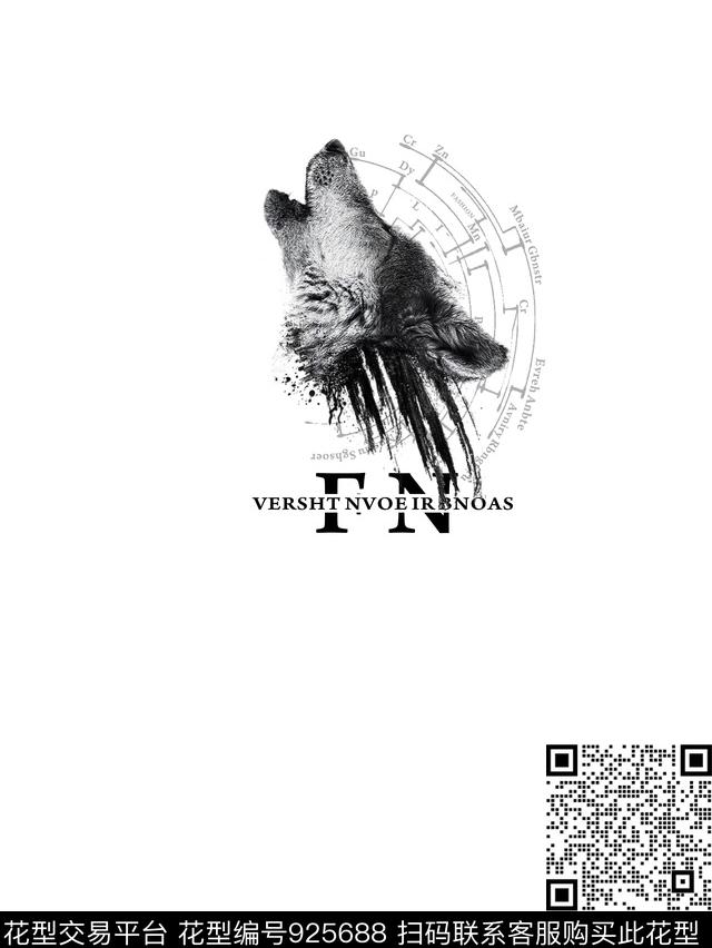 创意艺术狼数码印花华亿平台下载（图片编号: 925688） - 瓦栏（Walan）