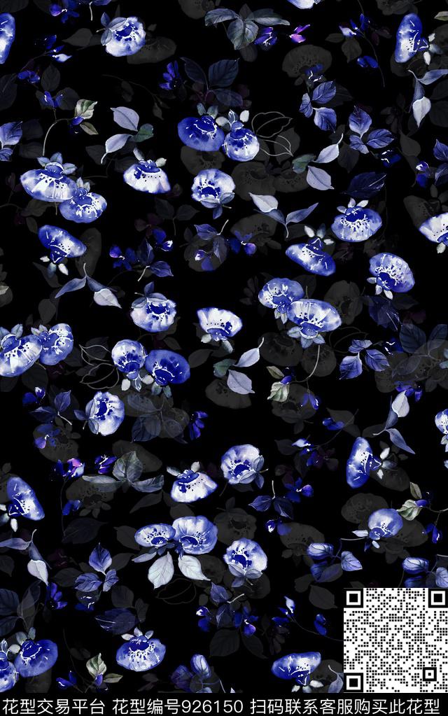 民族风花卉复古数码印花华亿平台下载（图片编号: 926150） - 瓦栏（Walan）