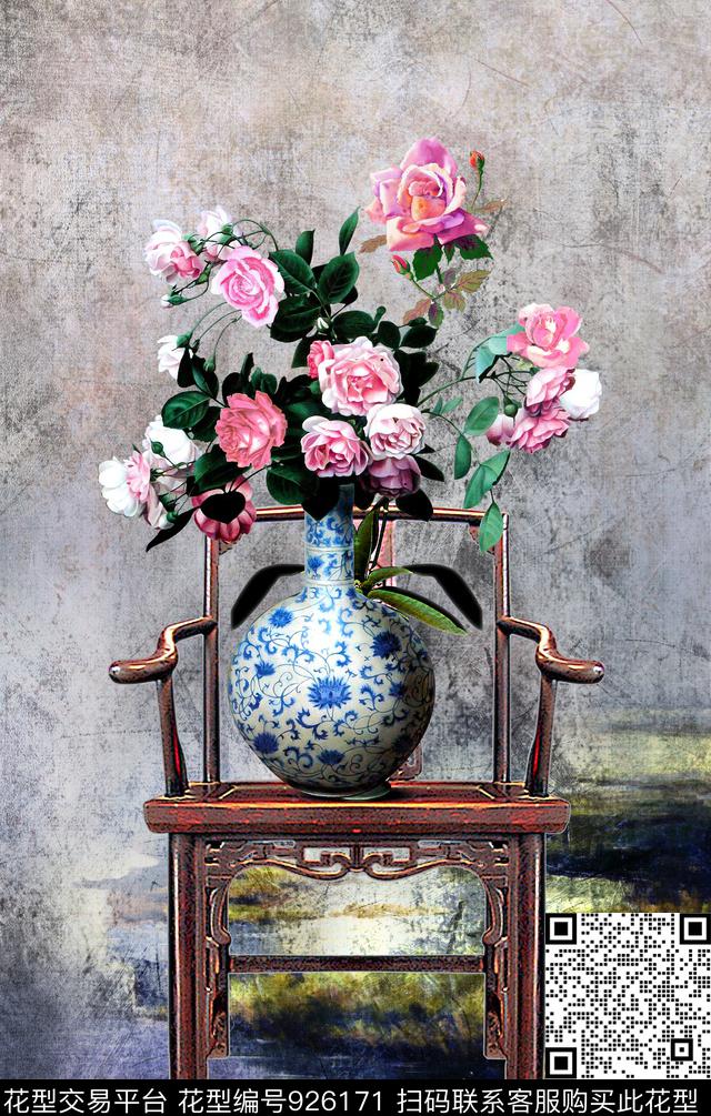 数码华亿平台花卉年轻女性数码印花华亿平台下载（图片编号: 926171） - 瓦栏（Walan）