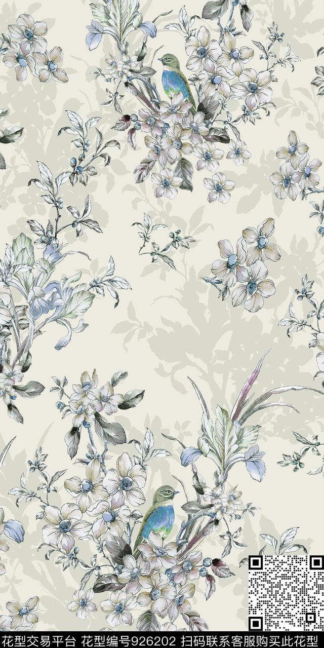 连衣裙女装大牌风传统印花华亿平台下载（图片编号: 926202） - 瓦栏（Walan）