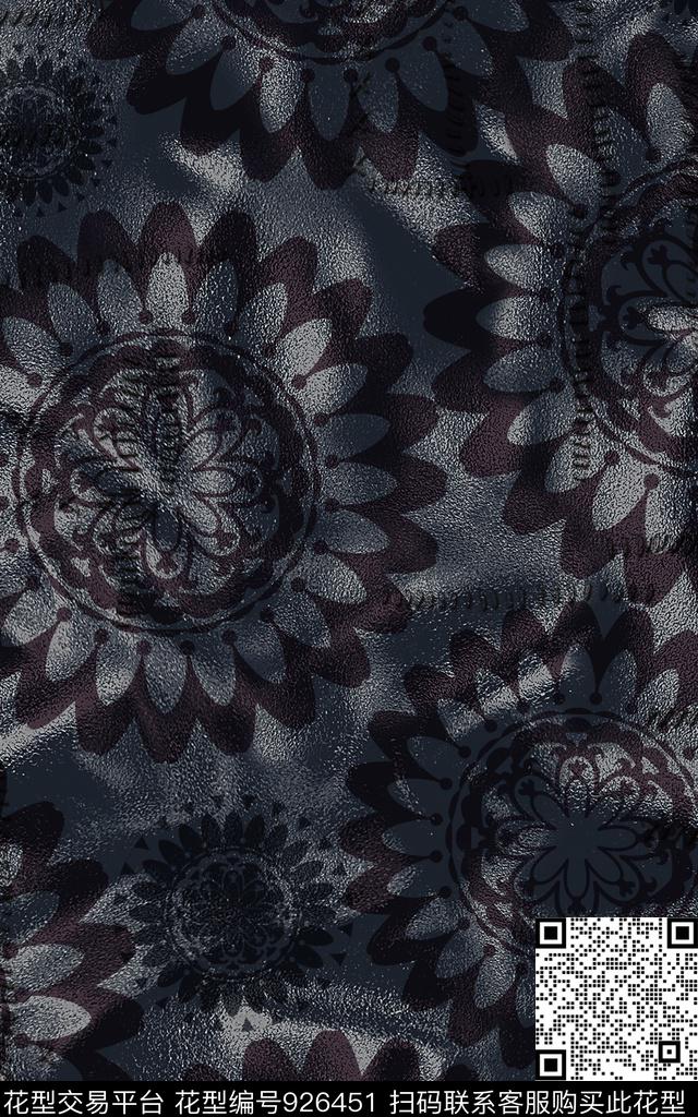 数码华亿平台民族风几何数码印花华亿平台下载（图片编号: 926451） - 瓦栏（Walan）