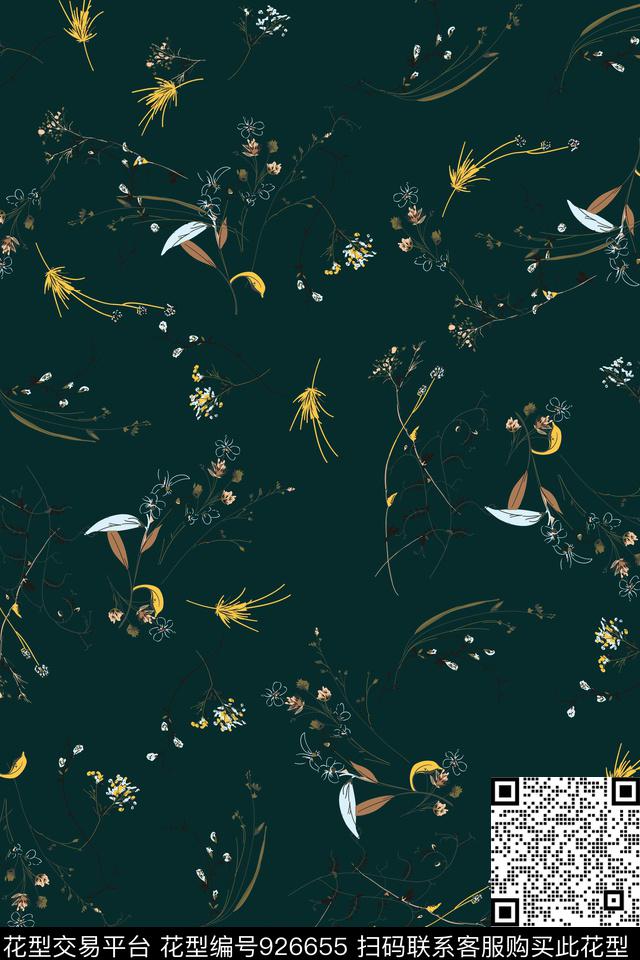 数码华亿平台小碎花秋冬华亿平台数码印花华亿平台下载（图片编号: 926655） - 瓦栏（Walan）