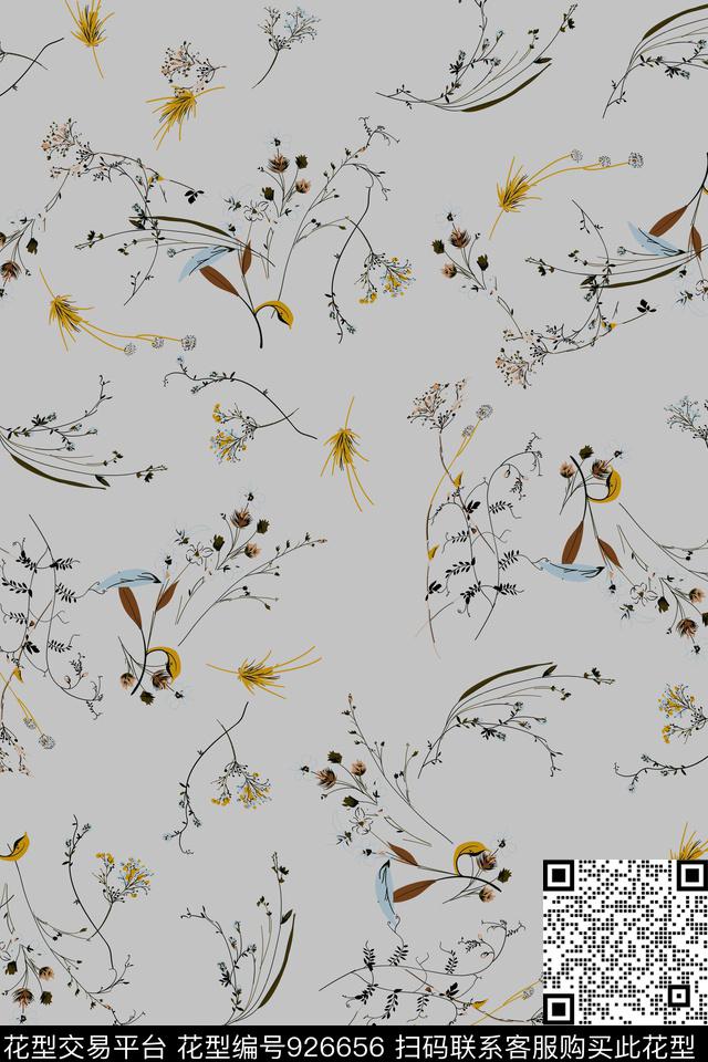 数码华亿平台小碎花秋冬华亿平台数码印花华亿平台下载（图片编号: 926656） - 瓦栏（Walan）