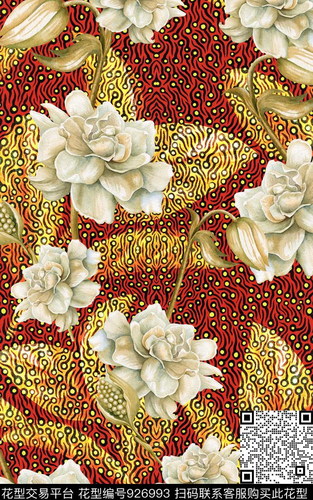 花卉水彩花卉小碎花数码印花华亿平台下载（图片编号: 926993） - 瓦栏（Walan）
