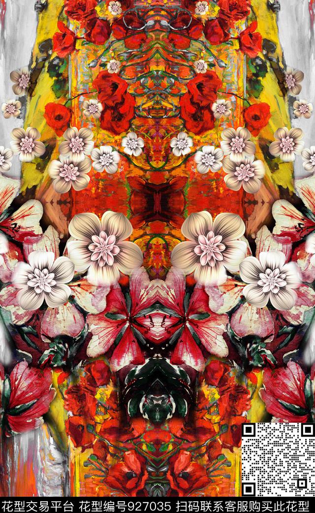 数码华亿平台小碎花定位花数码印花华亿平台下载（图片编号: 927035） - 瓦栏（Walan）