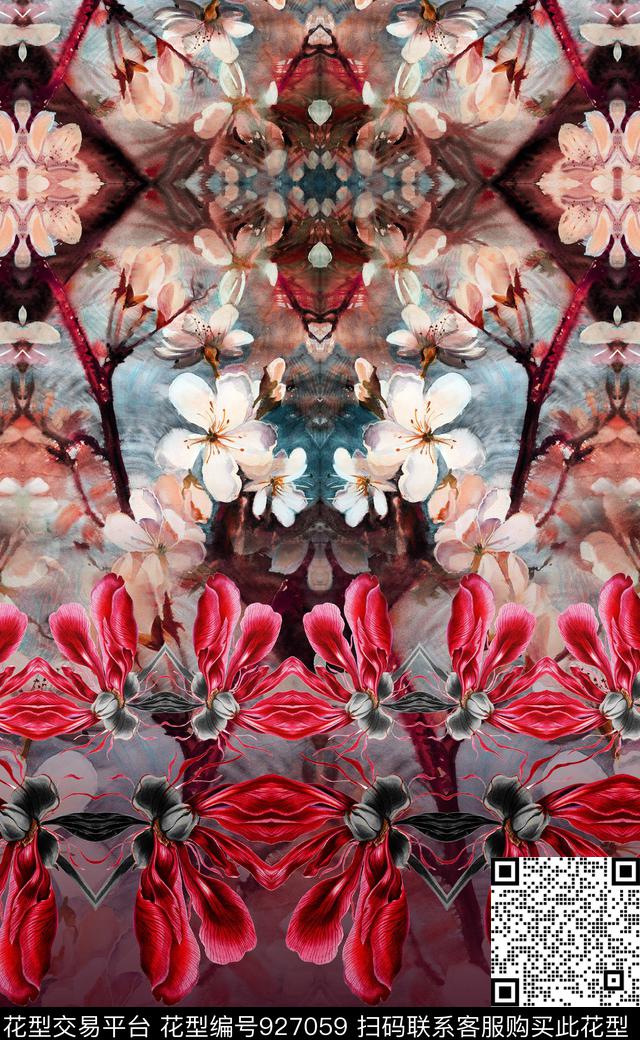 数码华亿平台小碎花定位花数码印花华亿平台下载（图片编号: 927059） - 瓦栏（Walan）