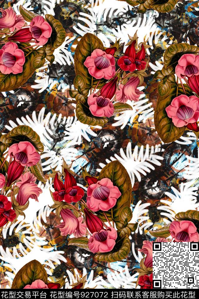 花卉数码印花华亿平台下载（图片编号: 927072） - 瓦栏（Walan）