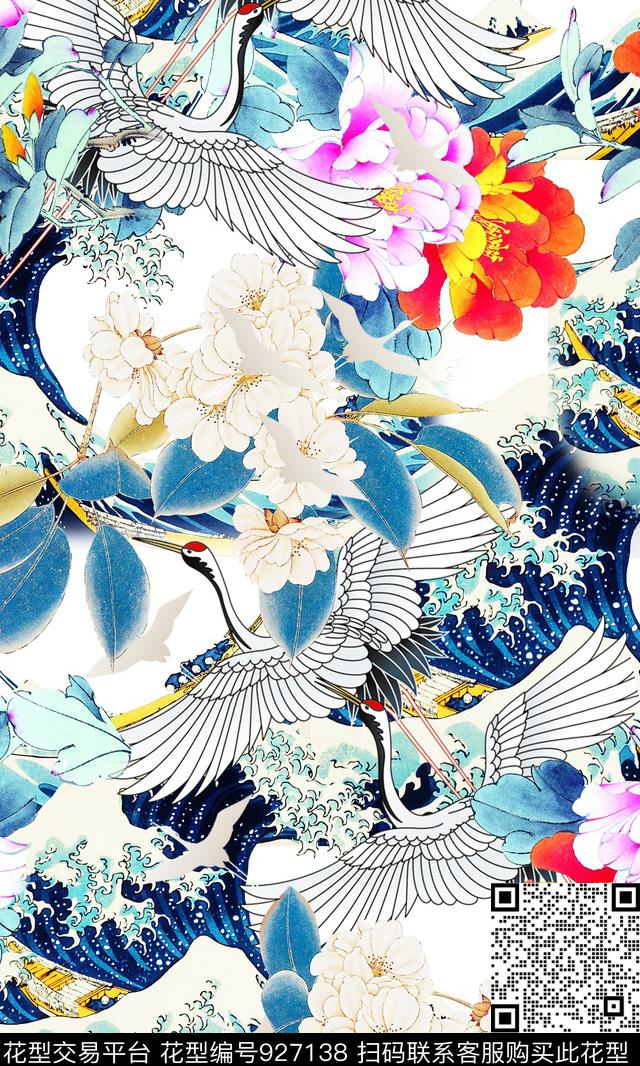 民族风中国风旗袍数码印花华亿平台下载（图片编号: 927138） - 瓦栏（Walan）