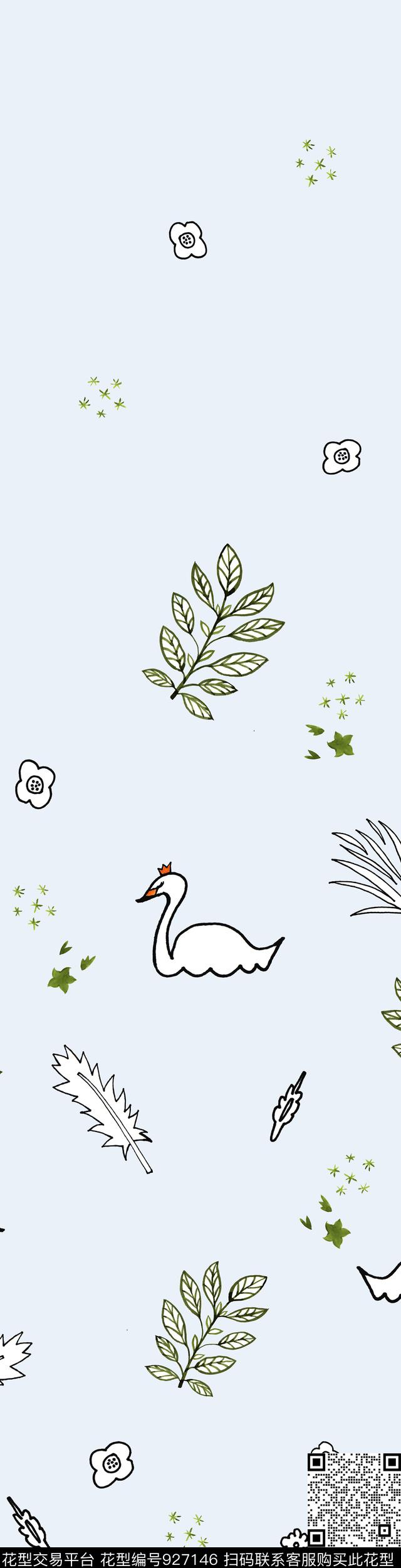 可爱手绘花卉家纺传统印花华亿平台下载（图片编号: 927146） - 瓦栏（Walan）