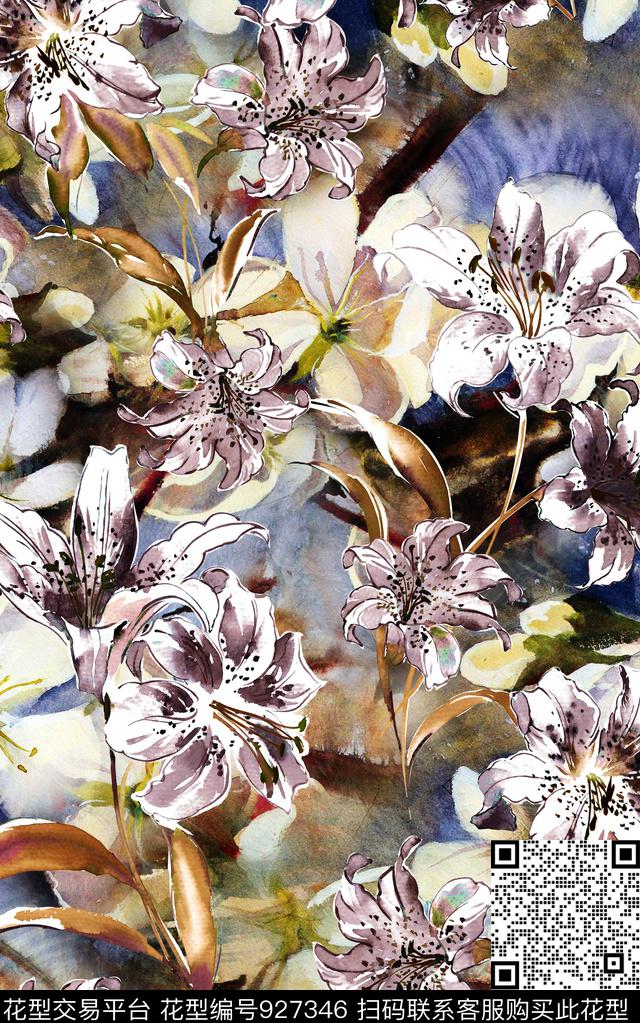 数码华亿平台复古大牌风数码印花华亿平台下载（图片编号: 927346） - 瓦栏（Walan）