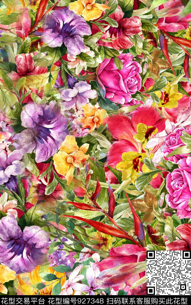 数码华亿平台花卉数码印花华亿平台下载（图片编号: 927348） - 瓦栏（Walan）