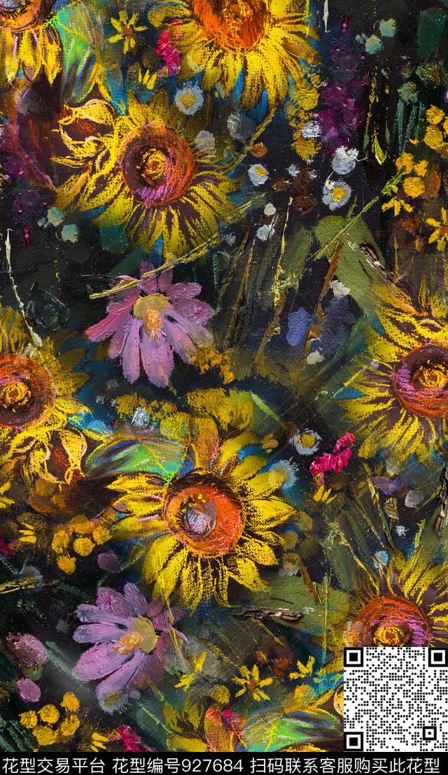 花卉小碎花定位花数码印花华亿平台下载（图片编号: 927684） - 瓦栏（Walan）