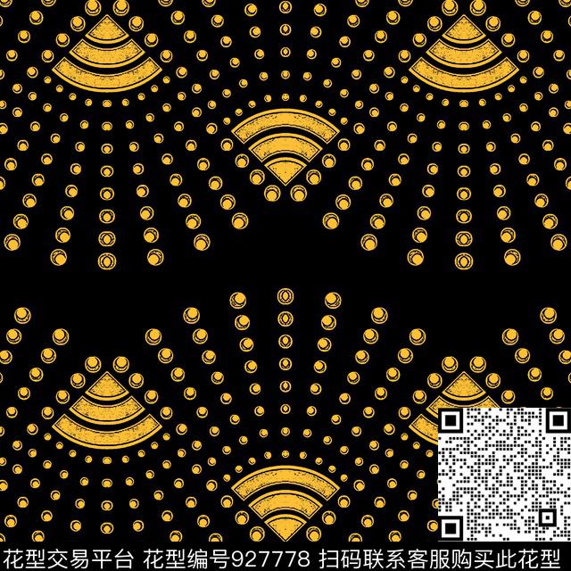 几何女装金色传统印花华亿平台下载（图片编号: 927778） - 瓦栏（Walan）