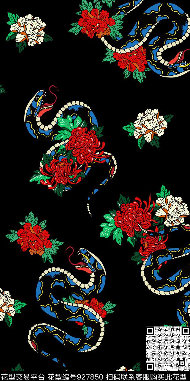 花卉传统华亿平台动物传统印花华亿平台下载（图片编号: 927850） - 瓦栏（Walan）
