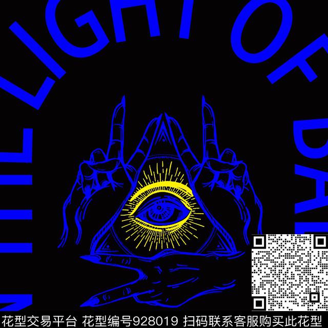 荧光效果大牌眼睛手指印花数码印花华亿平台下载（图片编号: 928019） - 瓦栏（Walan）