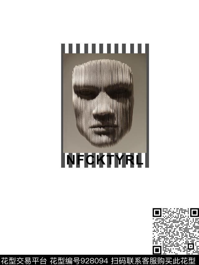 创意艺术人物数码印花华亿平台下载（图片编号: 928094） - 瓦栏（Walan）