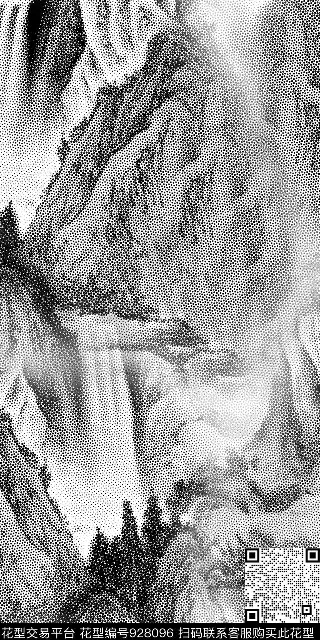 数码华亿平台波点黑白华亿平台数码印花华亿平台下载（图片编号: 928096） - 瓦栏（Walan）