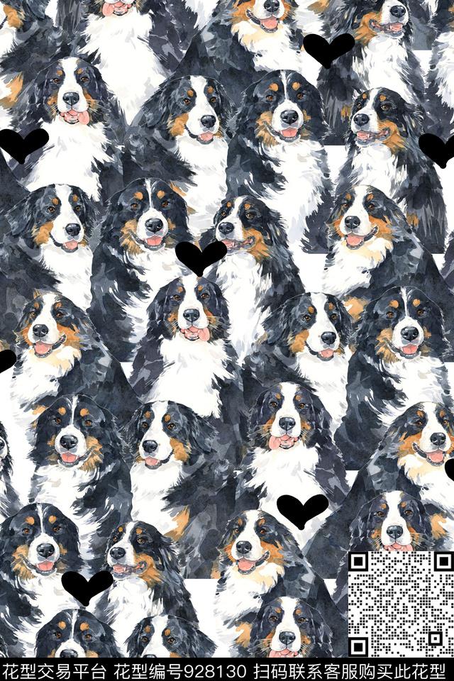 动物狗满版散花数码印花华亿平台下载（图片编号: 928130） - 瓦栏（Walan）
