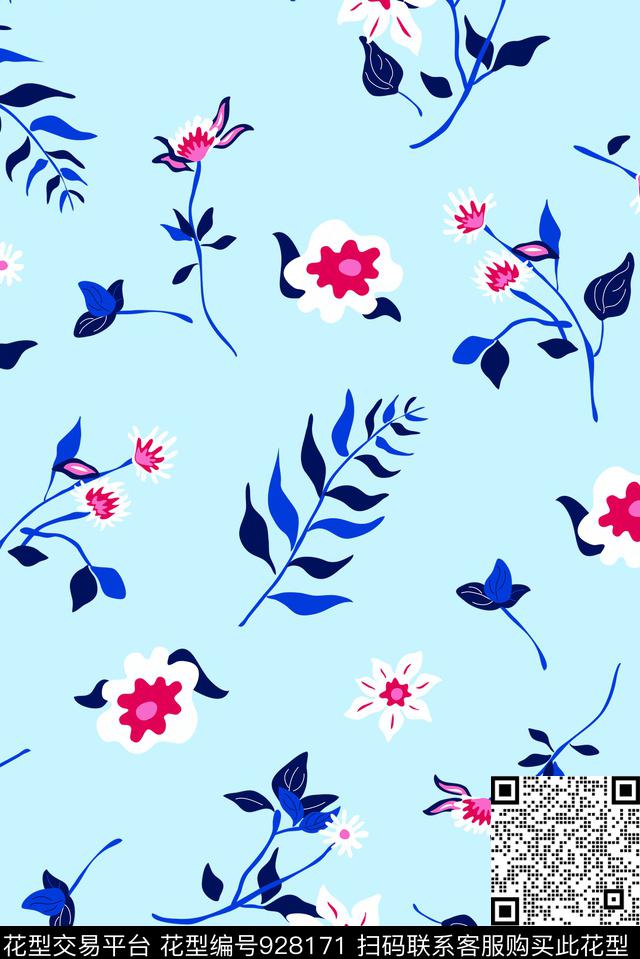 小碎花甜美淑女优雅典雅传统印花华亿平台下载（图片编号: 928171） - 瓦栏（Walan）