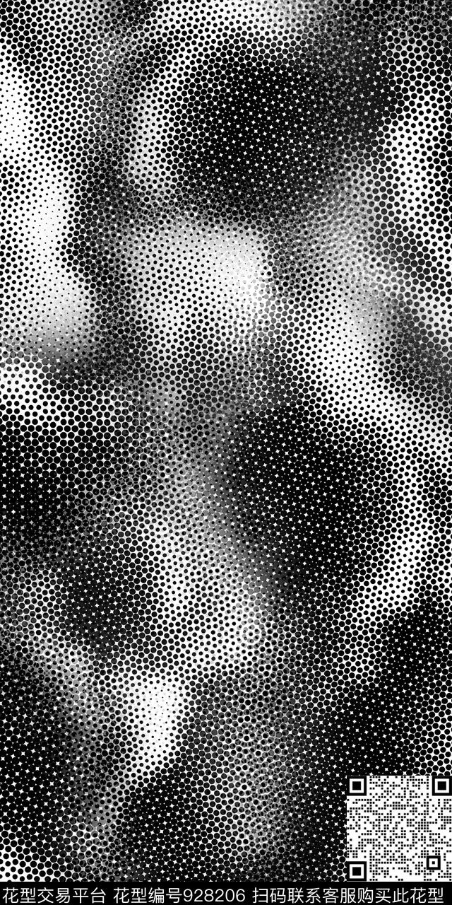 数码华亿平台波点黑白华亿平台数码印花华亿平台下载（图片编号: 928206） - 瓦栏（Walan）