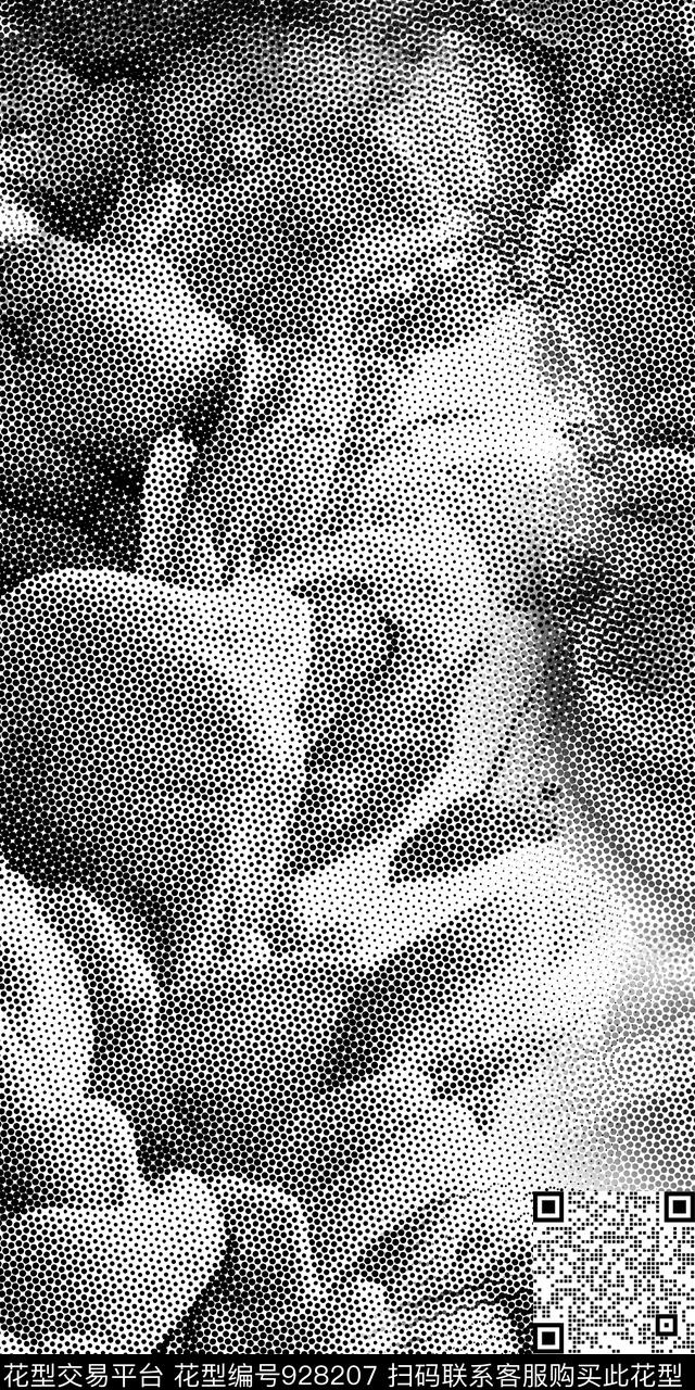 数码华亿平台波点黑白华亿平台数码印花华亿平台下载（图片编号: 928207） - 瓦栏（Walan）