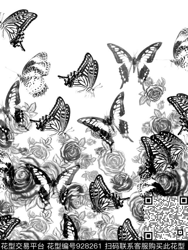 夹克花卉迪拜花卉数码印花华亿平台下载（图片编号: 928261） - 瓦栏（Walan）
