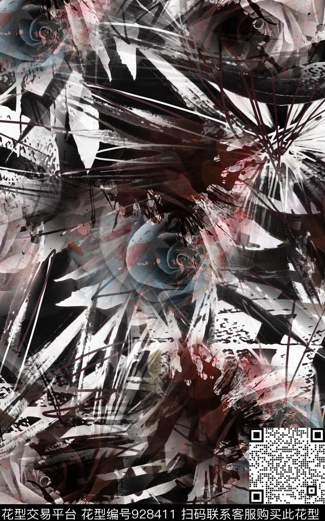 数码华亿平台花卉民族风数码印花华亿平台下载（图片编号: 928411） - 瓦栏（Walan）