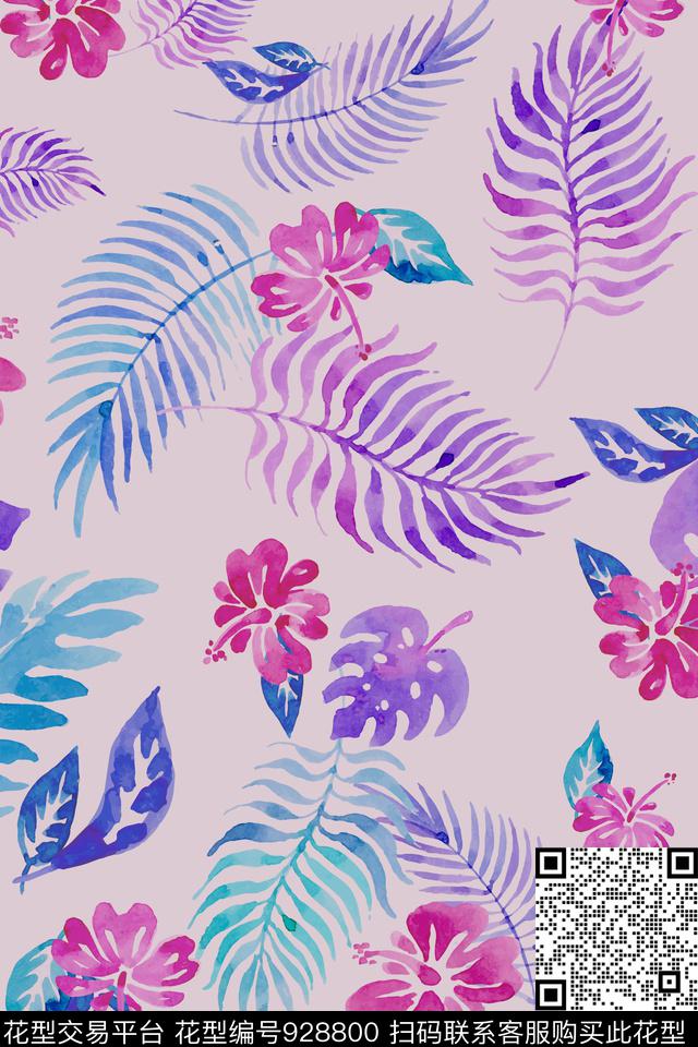 数码华亿平台花卉秋冬华亿平台数码印花华亿平台下载（图片编号: 928800） - 瓦栏（Walan）
