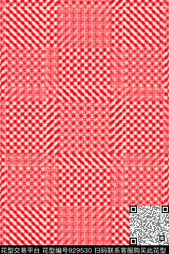 格子衫格子格子撞色数码印花华亿平台下载（图片编号: 929530） - 瓦栏（Walan）