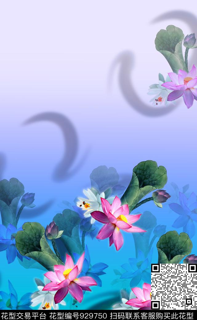 定位花旗袍女装数码印花华亿平台下载（图片编号: 929750） - 瓦栏（Walan）