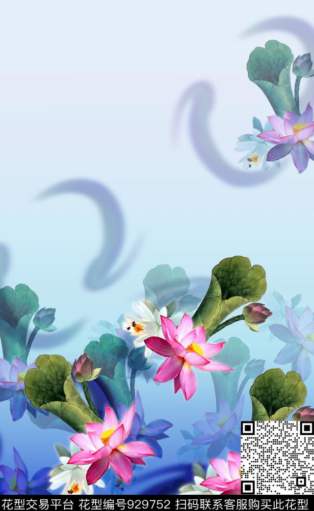 定位花旗袍女装数码印花华亿平台下载（图片编号: 929752） - 瓦栏（Walan）