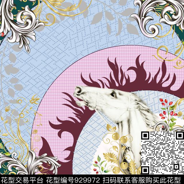 人物马卷草数码印花华亿平台下载（图片编号: 929972） - 瓦栏（Walan）