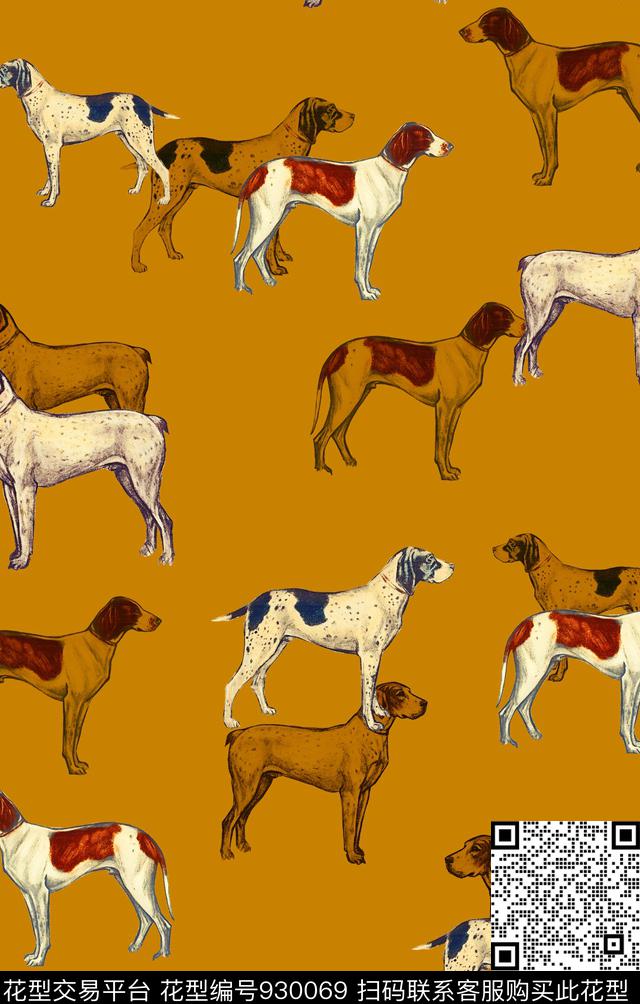 动物大牌狗狗狗数码印花华亿平台下载（图片编号: 930069） - 瓦栏（Walan）
