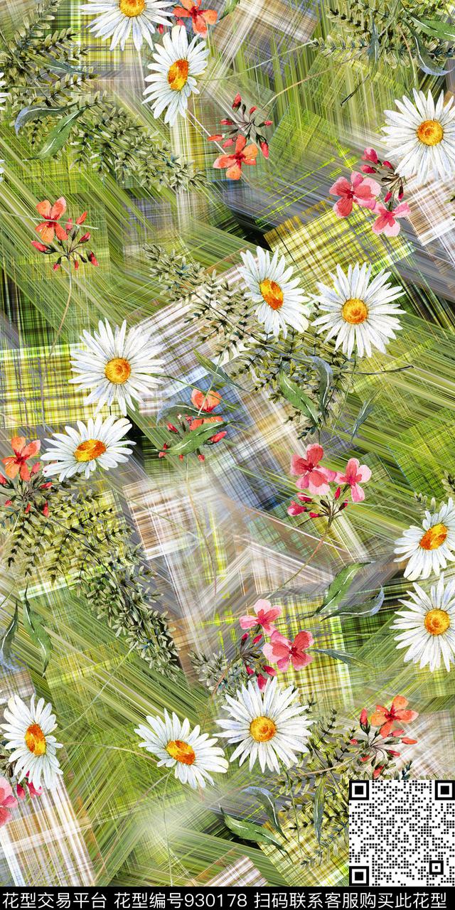 数码华亿平台花卉手绘花卉数码印花华亿平台下载（图片编号: 930178） - 瓦栏（Walan）