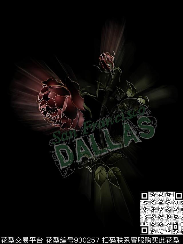 男装花卉大牌风数码印花华亿平台下载（图片编号: 930257） - 瓦栏（Walan）