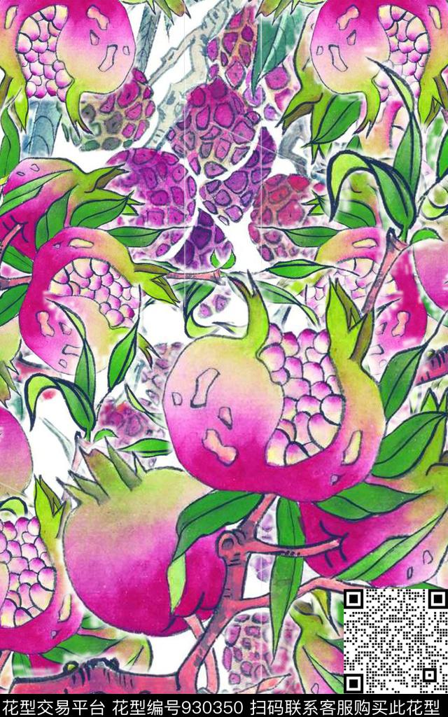 花卉民族风几何传统印花华亿平台下载（图片编号: 930350） - 瓦栏（Walan）